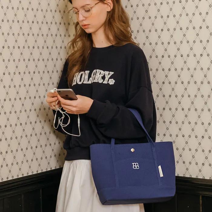 Tovy Canvas Pocket Tote Bag_4 colors