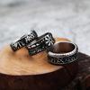 Vintage Norse Rune Titanium Steel Men's Ring Ethnic Style Jewelry