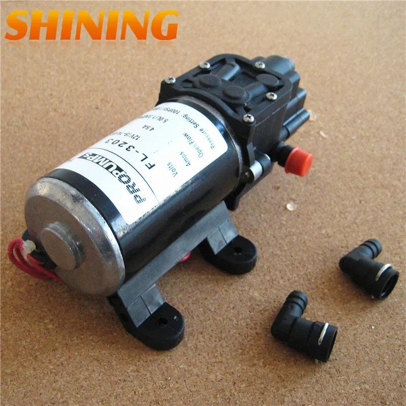 12V Self-Priming Mini Diaphragm Electrical Pump Car Washing Srayer Pump Car Boat Caravan Motor Home RV Diaphragm Pump 80Psi FL-3203