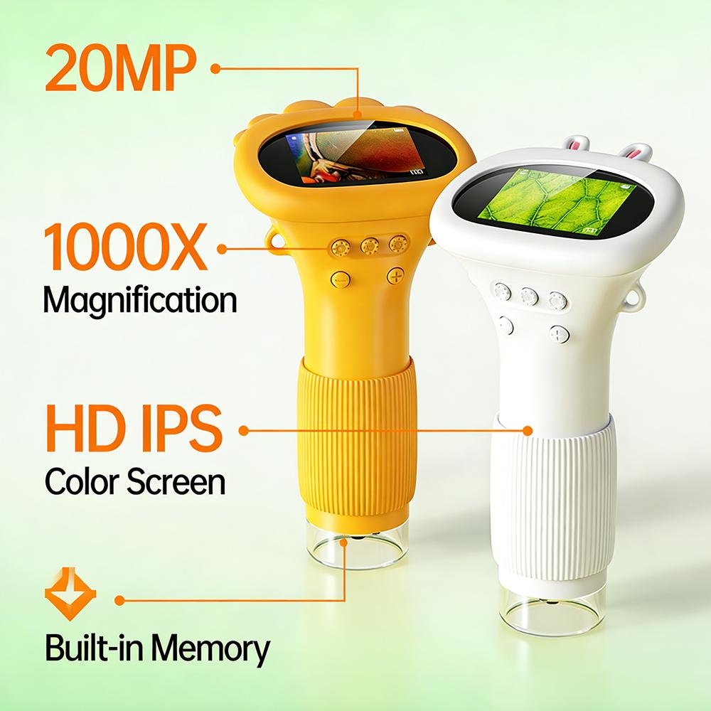 Portable Handheld Digital Microscope - Outdoor Nature Explorer Toy for Kids