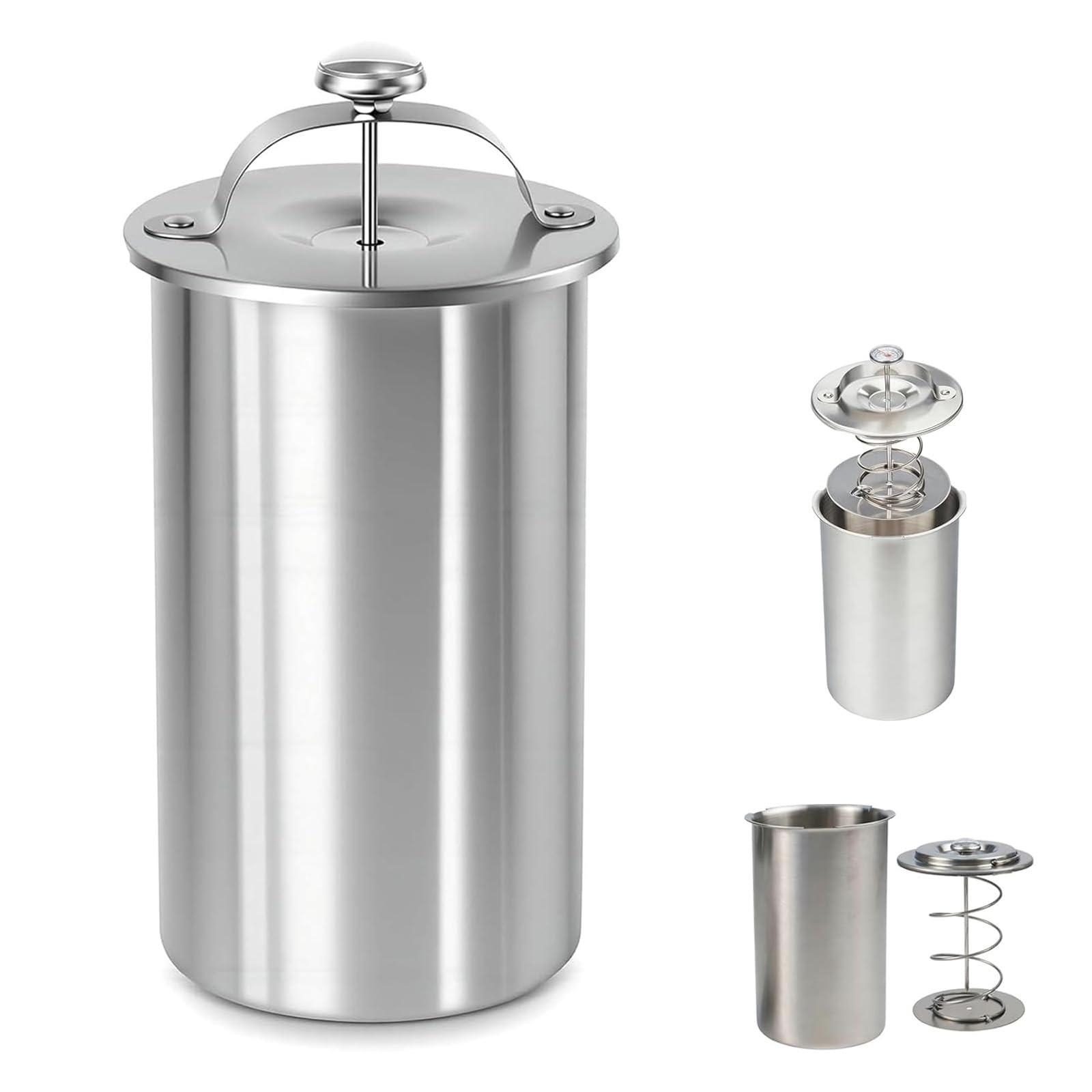 

Meat Press Stainless Steel, Ham Press Mold For Meats With And Spring Mechanism, Sturdy Lunch Meat Press For Healthy Homemade Sandwiches One Size