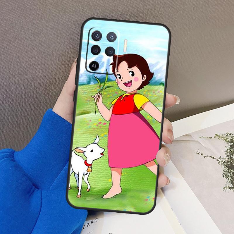 Cartoon Heidi Phone Case For OPPO A54 A74 A94 A53S A1K A15 A16 A3S A5S A83 A91 A93 A5 A9 A53 A31 A52 A72