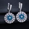 E0236 Creative Women'S Earrings, Small Fresh Zircon Flower Earrings Popular Jewelry