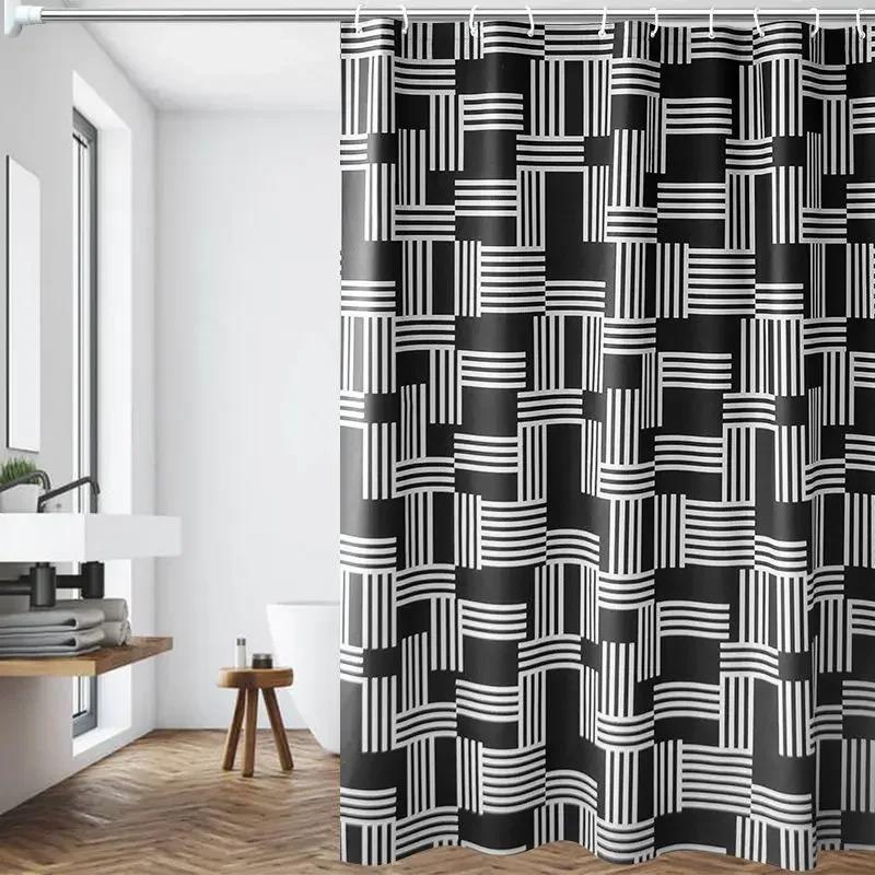 Shower Curtains PVC Leaves Modern Style Bathroom Curtain with Hooks Waterproof Simple Funny Shower Curtain Daily