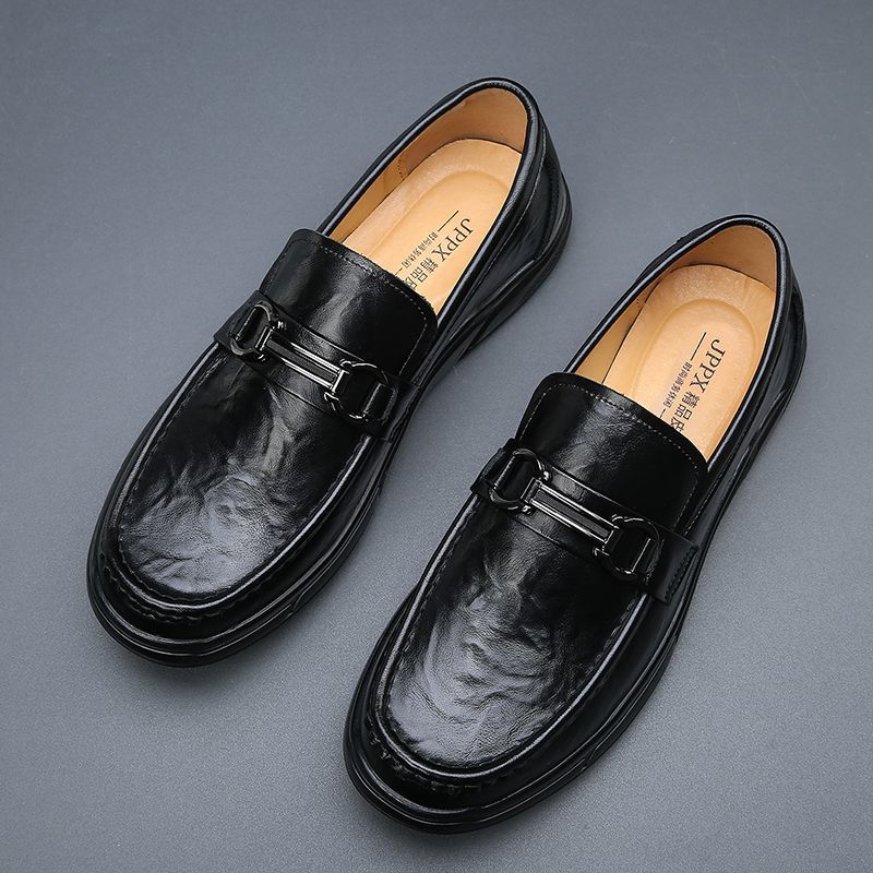 Soft Genuine Leather Shoes Mens Loafers Flat Brand Male Footwear Soft Business Dress Shoes Man Party Shoes