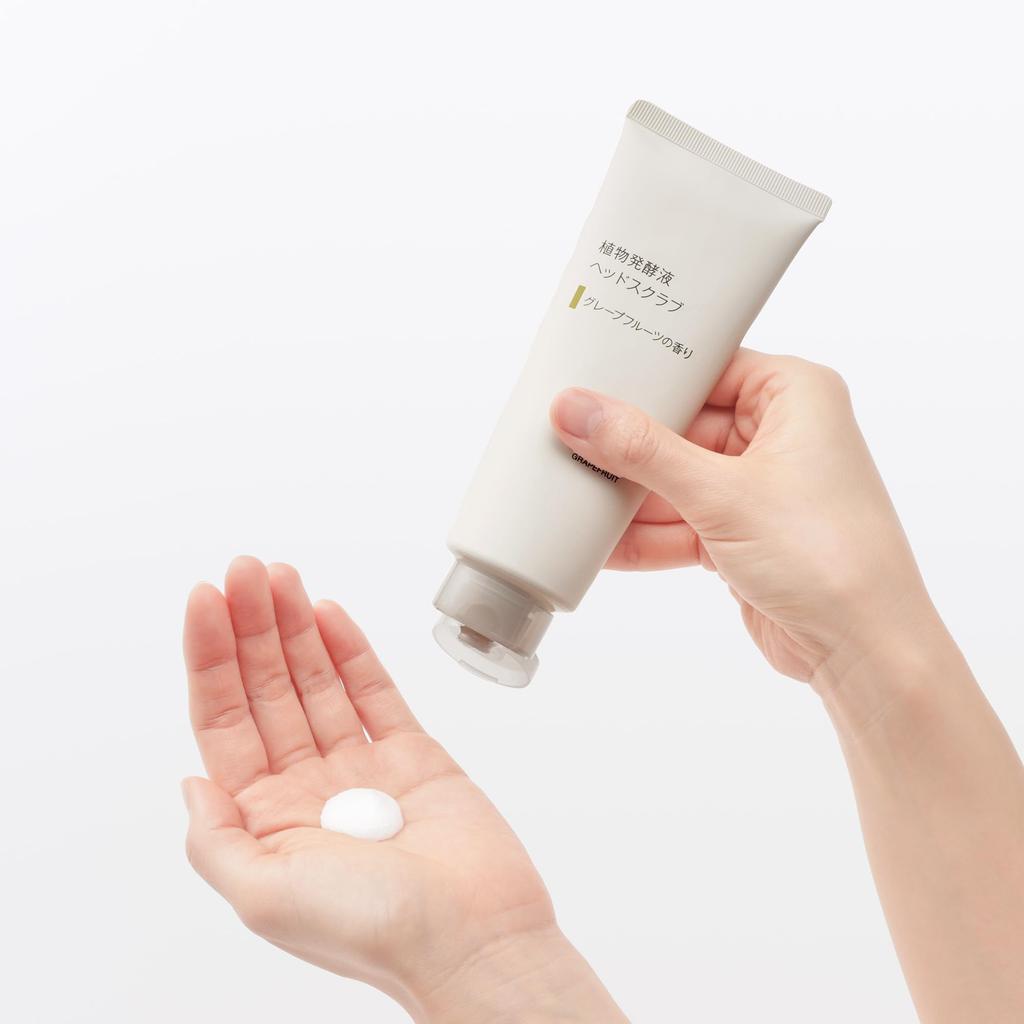 MUJI Plant Fermentation Liquid Head Scrub Grapefruit Scent 200g