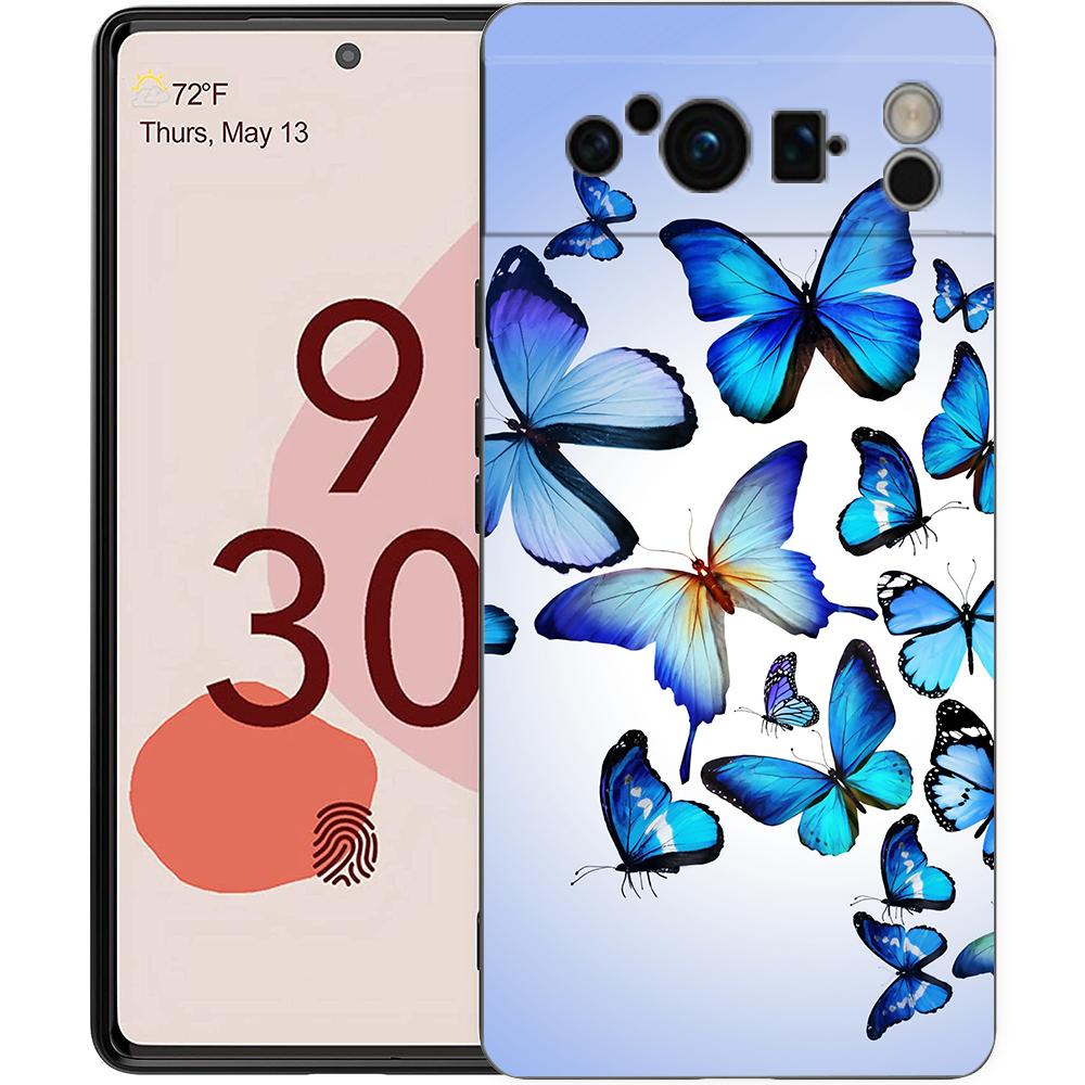 

Cute butterfly Fashion Phone Case For Google pixel 9 8 7 6 Pro 6A 7A 5G Silicone Shockproof Black Cover Fundas Pixel 8 Pro