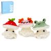 Beginner Animal Mushroom Crochet Kit for Adults - Includes Easy Knitting Soft Yarn, Step-by-Step Video Tutorial - Birthday Gift