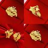 Beautifully Crafted Dragon And Phoenix Couple Rings In Antique Retro Chinese Style
