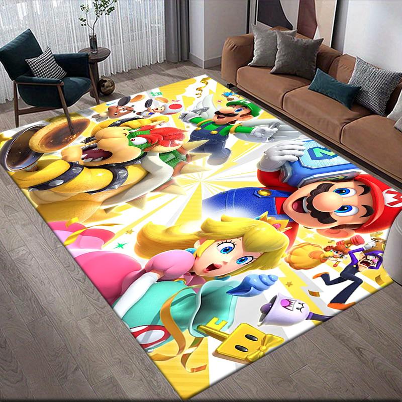 Mario Retro Logo Area Rug, Mario Fan Cozy Carpet, Great Gift.chl 60x90cm