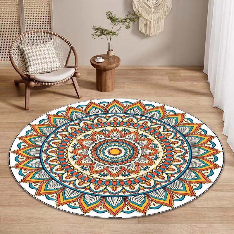 Klassieke Perzische Etnische Stijl Rond Tapijt Tapijt Afbeelding Vloermat Ronde Matten Woonkamer Slaapkamer Huismat Huisdecoratie Schoonheid