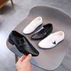 Children Boys Leather Shoes  New Retro Fashion Non-slip Pointed Toe Dress Shoes British Style Performance Kids Oxford Shoes