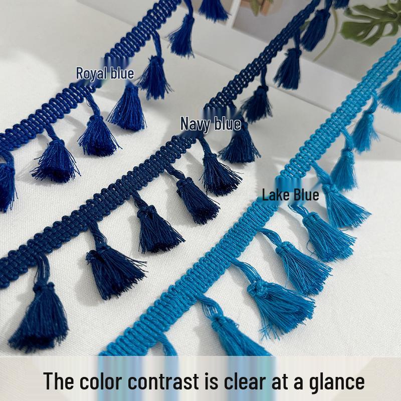 Polyester Fringe Lace Trim for DIY Crafts, Tablecloths, and Curtains