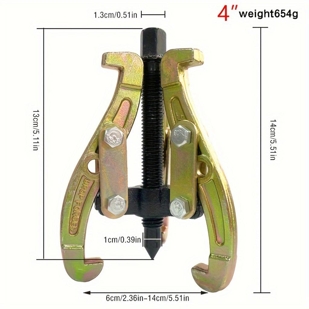 1-pack Three-jaw Puller Multifunctional Universal Bearing Puller Removal Tool Triangle Grabber Hand Tool