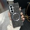 Luxury Bling Glitter Magnetic Phone Case For Samsung Z Fold 7 6 5 4 3 5G For Magsafe Wireless Charging Protective Back Cover