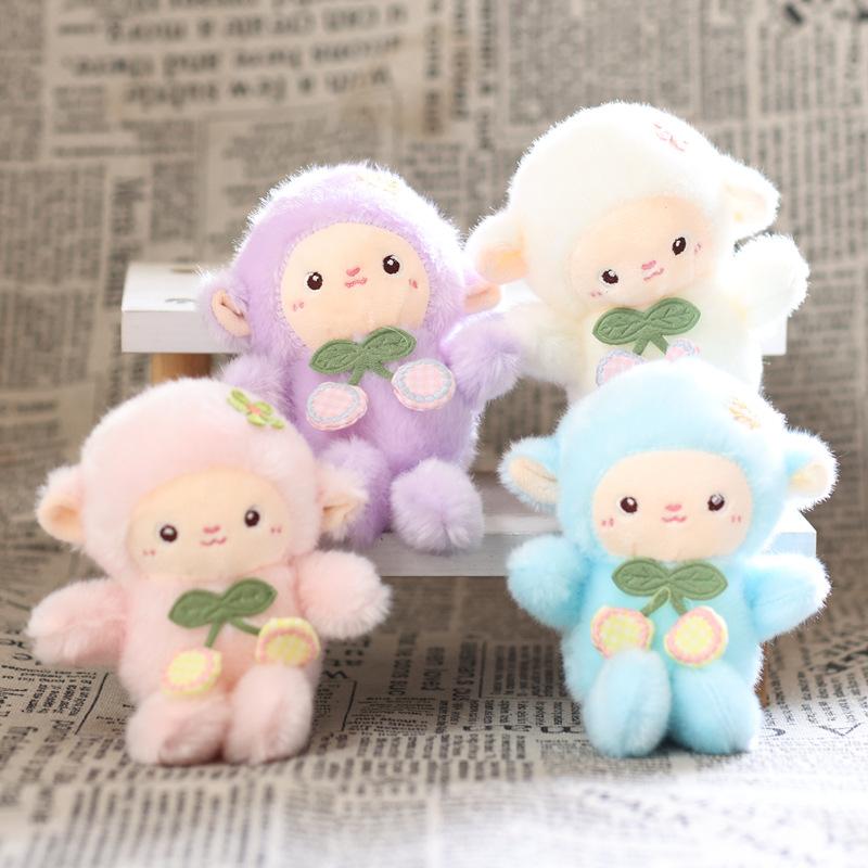 Soft Plush Sheep Keychain Cute Fluffy Appearance Bag Pendant Sturdy Key Accessory for Handbag Decor Holiday Gifts