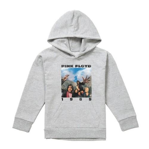 Pink Floyd Childrens/Kids 1969 Group Shot Heather Hoodie