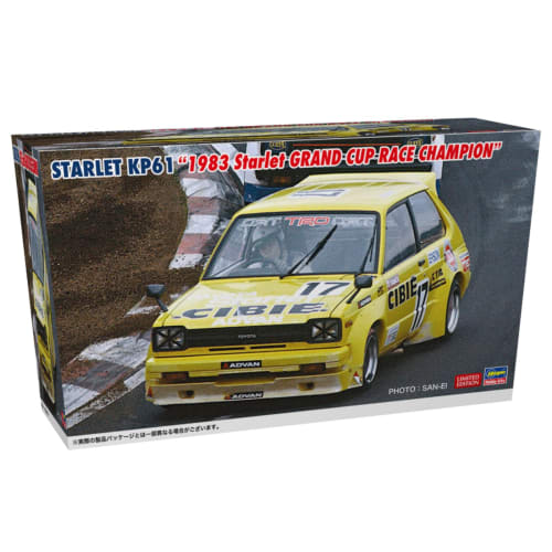 

Hasegawa 1/24 scale Starlet KP61 1983 Starlet Grand Cup Race Champion plastic model kit 20796