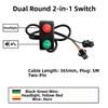 Multistyles Reverse Horn Dual Flashing Headlights  Electric Vehicle Switch Accessories