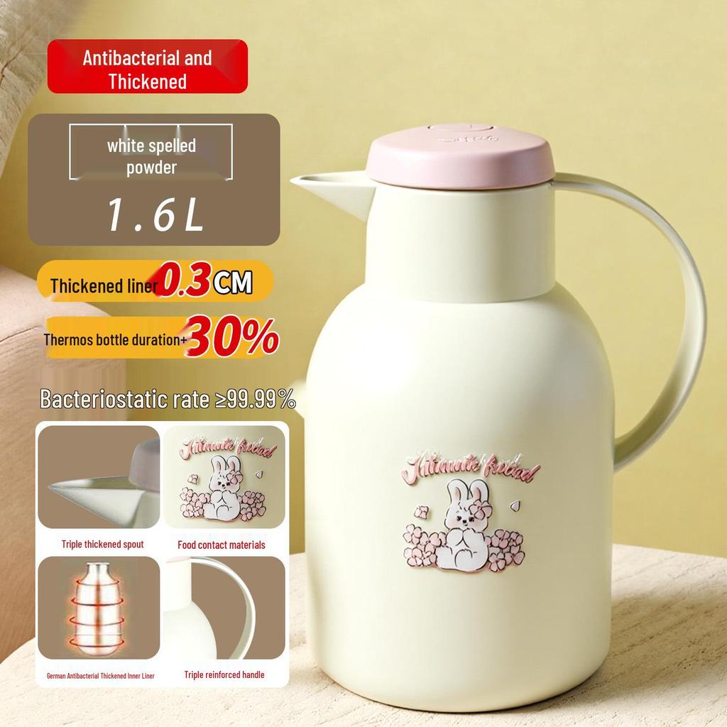 Large Capacity Insulated Water Bottle with Portable Glass Liner – Ideal for Home or Student Dorm Use