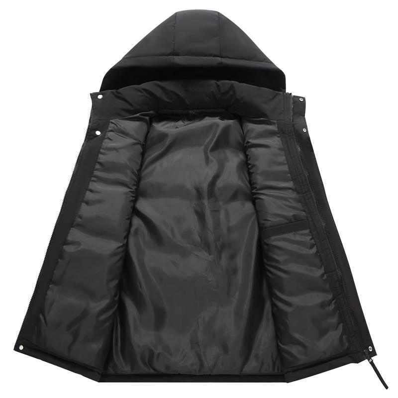 Fashion Men's Warm Vest Winter Sleeveless Jackets Hooded Plus Size Thick Man Coat