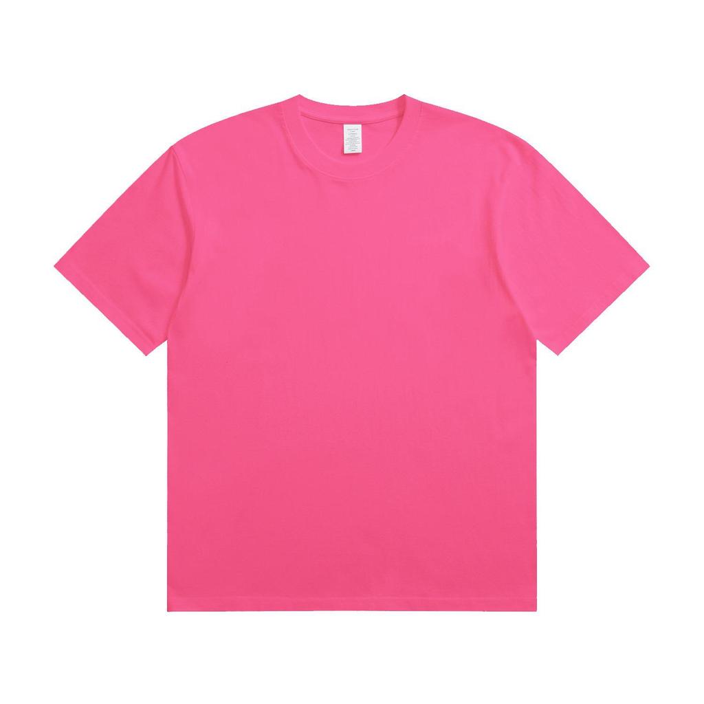 Japanese Style 230g Pure Cotton Heavyweight Short Sleeve T-shirt - Spring/Summer Solid Color, Versatile & Simple with Custom Logo Option
