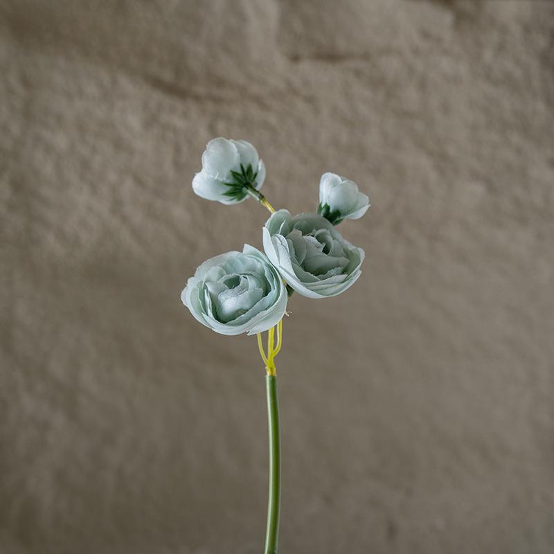 

1 шт/3 шт/10 шт 4 головки искусственный цветок маленькая роза 31 мл шелковые цветы для дома цветочная композиция свадебное украшение букет 10pcs темно-голубой