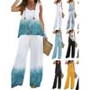 Printed Top Loose Wide Leg Pants Set Print Tops Loose Loose Pants Suit