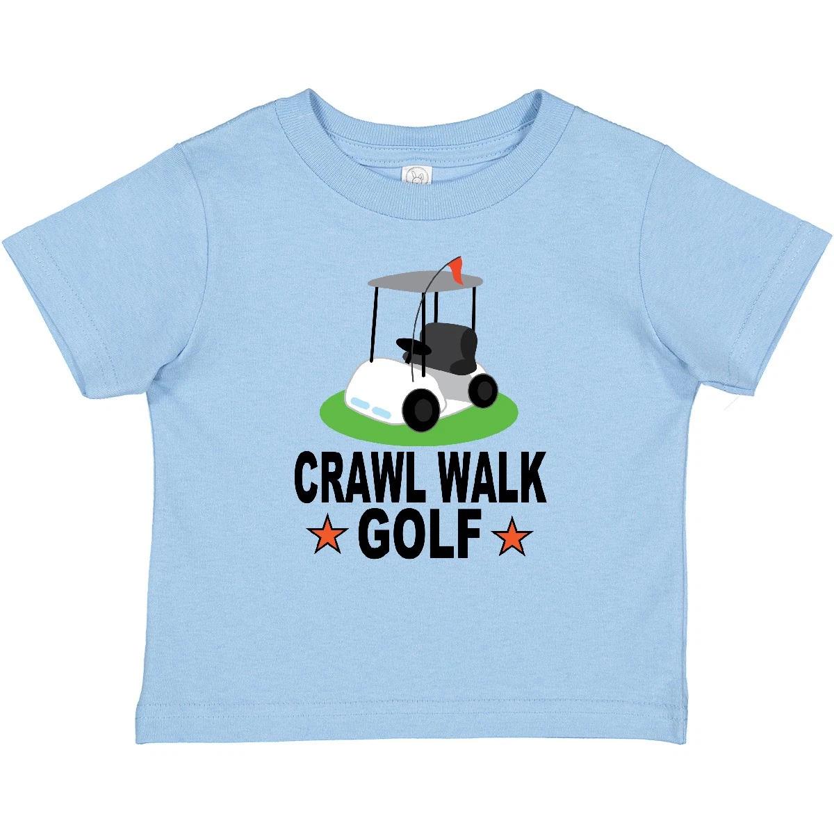 Inktastic Crawl Walk Golf Future Golfer Baby T-Shirt Course Sports Apparel Tees 110