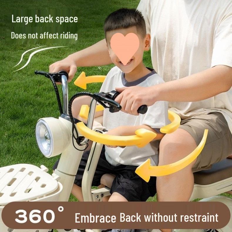 Universal Front-Mounted Electric Bicycle Safety Seat for Children – Foldable Design