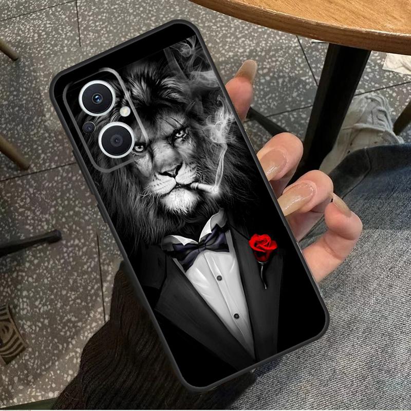 Man Suit Shirt Tie For OPPO Reno 11F 12F 13F 14F 8T 10 11 12 13 14 Pro 8 7 Lite OPPO Find X8 X6 X5 X9 Pro Case