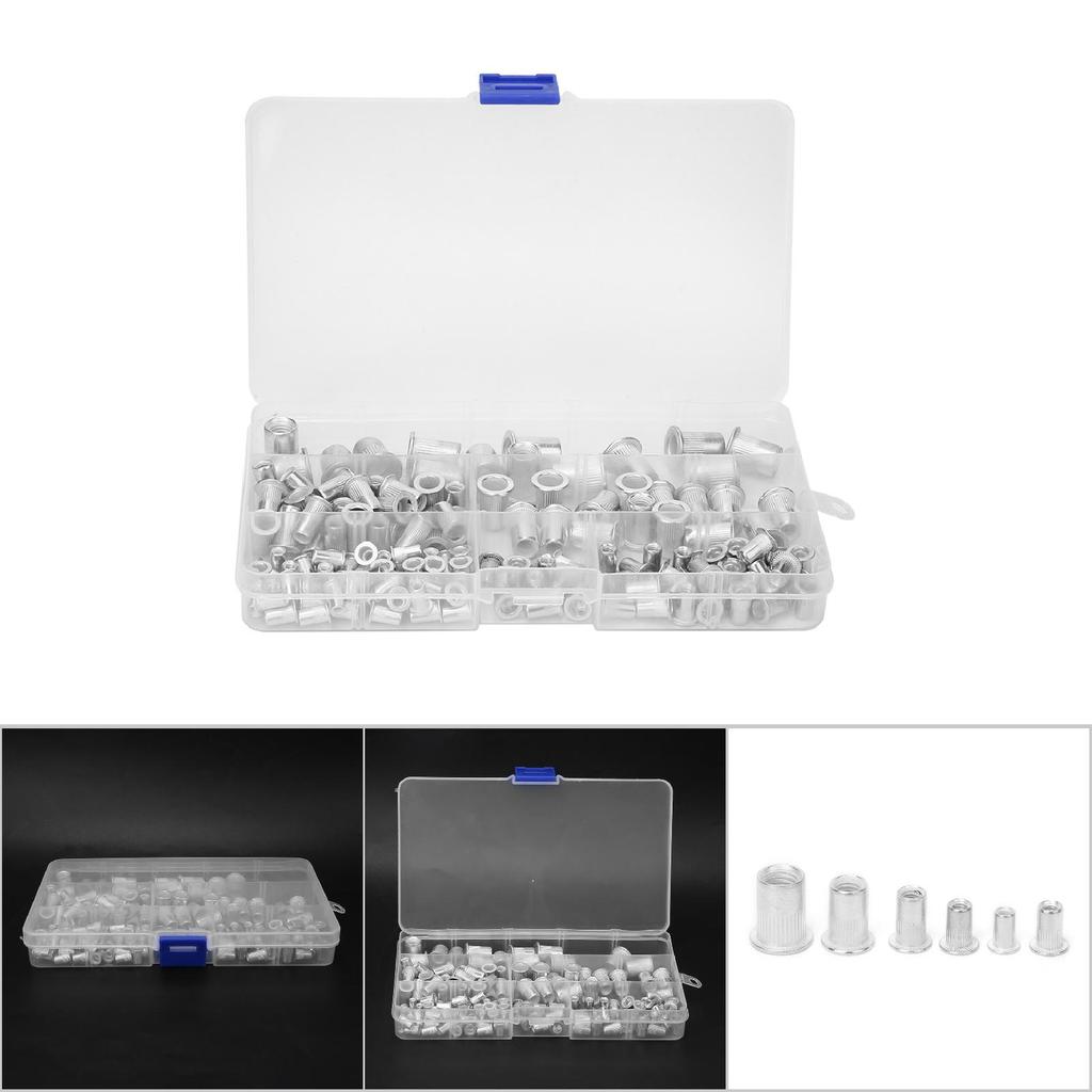 150pcs M3 M4 M5 M6 M8 Aluminum Rivet Nut Threaded Insert Nuts Kit Hardware Fasteners