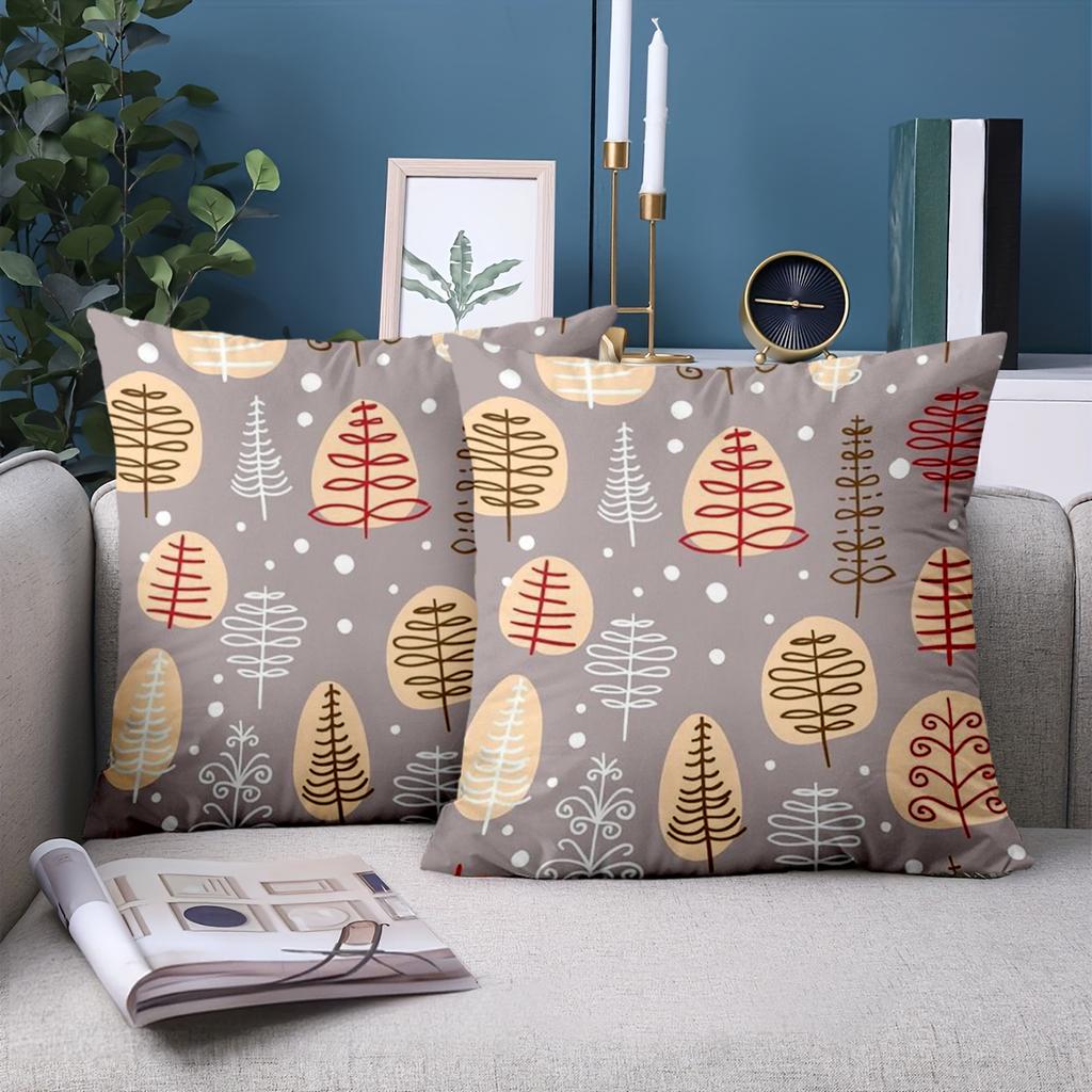1 Pieces Cute Tree Pattern Throw Pillow for Home Decor Polyester pillowcase, sofa decorative cushion cov Headboard Pillow