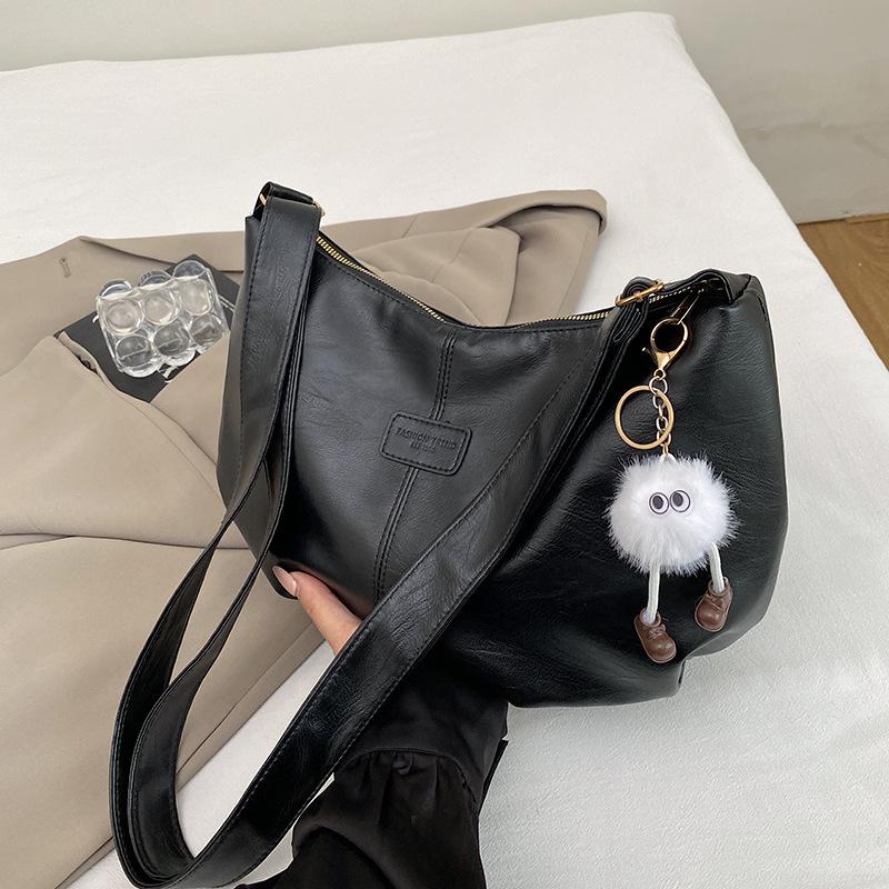 Solid Color High-end Versatile Tote Bag Women's New Large-capacity Simple Commuter Portable Shoulder Bag