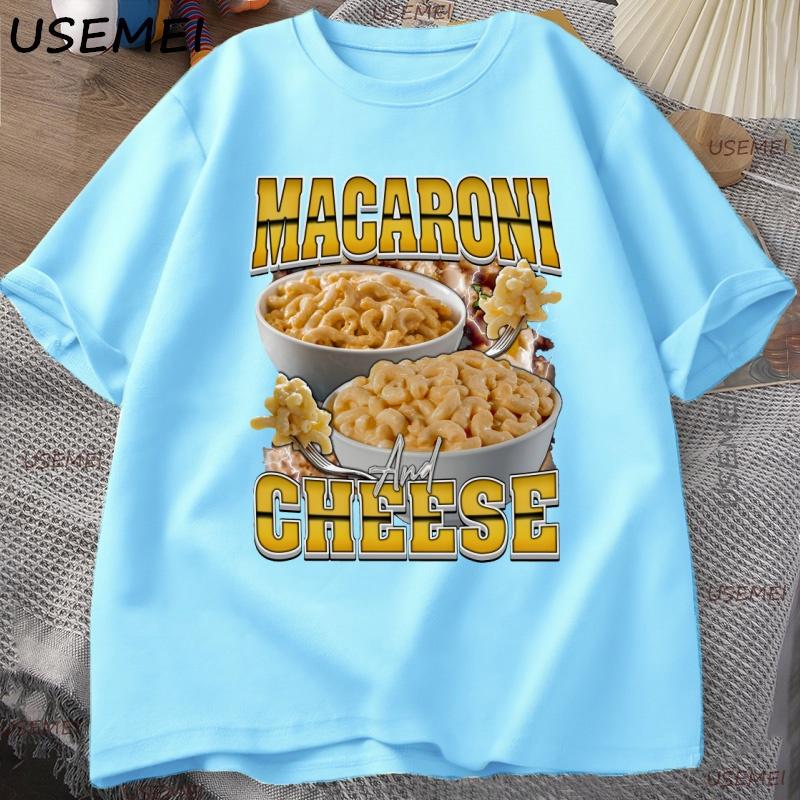 

Macaroni Cheese Rap Vintage Graphic TShirt Funny Retro Food Lover Tshirt 90s Aesthetic Trendy Y2K Streetwear Tees Clothes 4XL