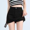 2025 Spring/Summer Women's Retro Denim A-Line Bodycon Mini Skirt