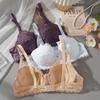 Kadınlar İçin Seksi Dantelli Push-up Sütyen Yazlık İnce Süngerli Nefes Alabilen İç Giyim C/D Kap Ayarlanabilir Askılı Sütyen 36-42