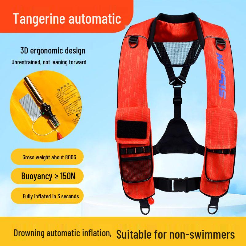 Yasi'an Inflatable Life Jacket - Lightweight, High-Buoyancy Vest for Adult Sea Fishing