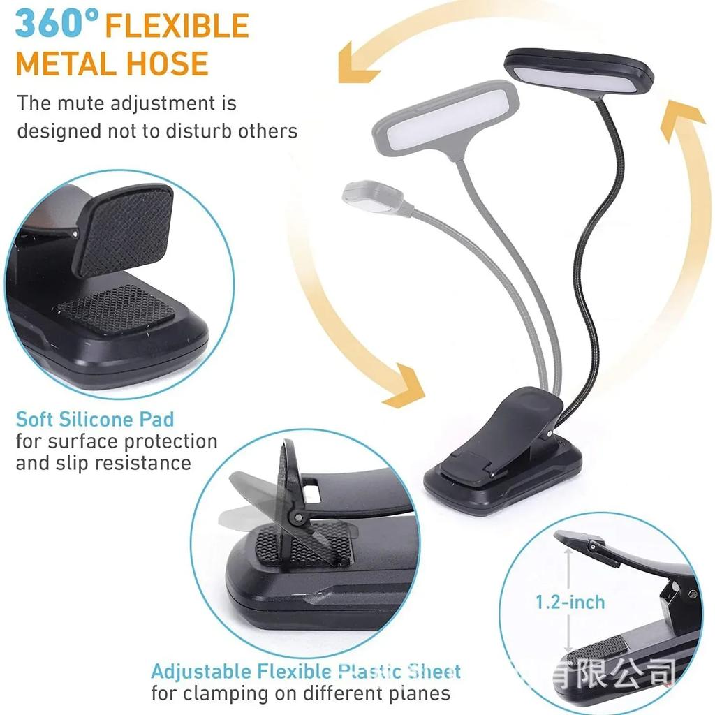 DurableTable Lamp Led Eye Protection Creative Reading Lamp Bedroom Student Clip Learning Small Table Lamp Type C Charging 400mAh