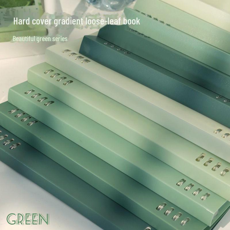 New Gradient B5 Loose-Leaf Notebook with Smooth Pull-Out Cover