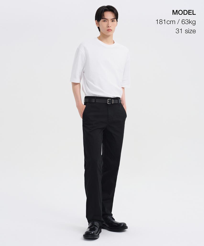 MUSINSA STANDARD Straight Chino Pants [Black]