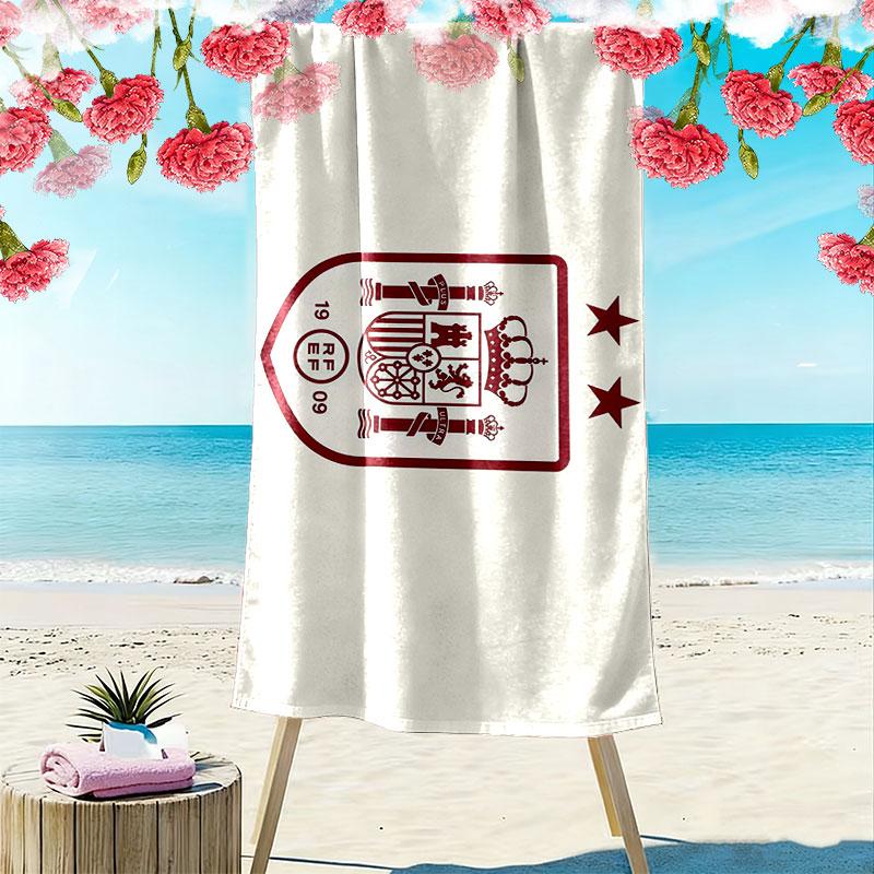 Spain National Football Team Print Beach Towel, Large Soft Quick Dry Towel for Beach Camping Swimming