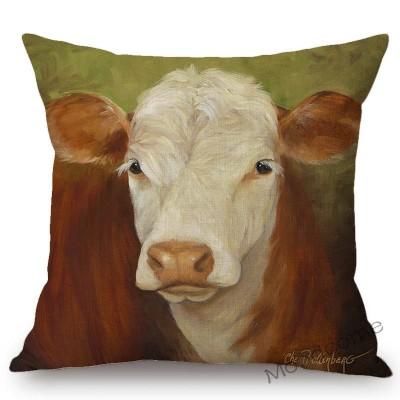 Nordische Aquarell Schöne Kuh Malerei Heim Dekoration Sofa Überwurf Kissenbezug Ölgemälde Baumwolle Leinen Stuhl Sitzkissenbezug