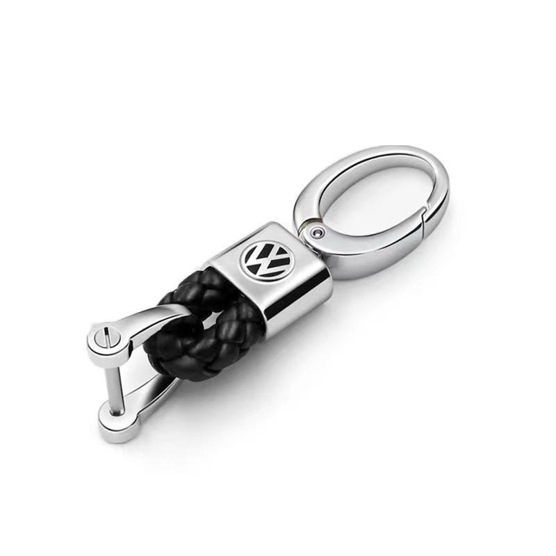 Valve Stems Caps Metal/Leather Car Styling Keychain For VW Volkswagen Golf Polo Passat Touran Jetta Key Chain Rings Accessories MF4