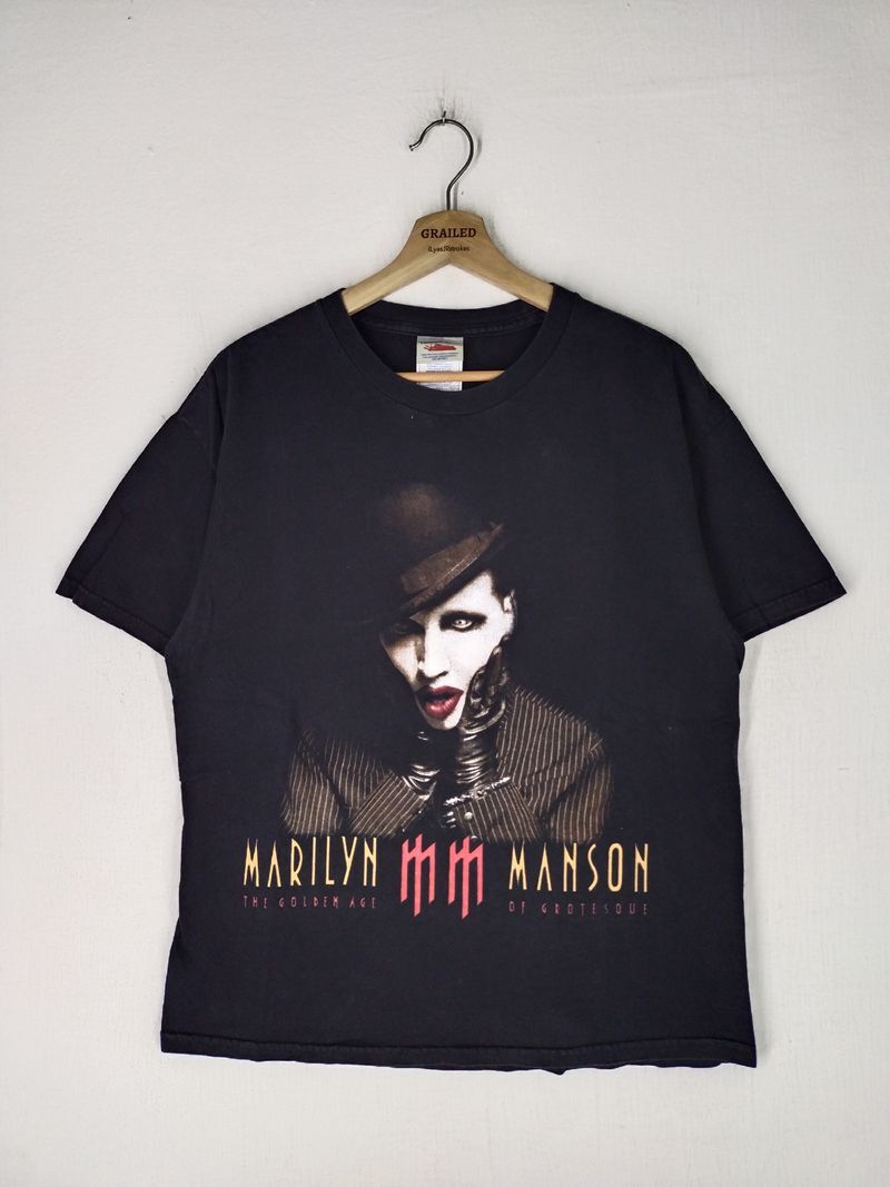 Marilyn Manson Золотой Век Гротеска Тур Рок-группы Унисекс Футболка KH7812 XL