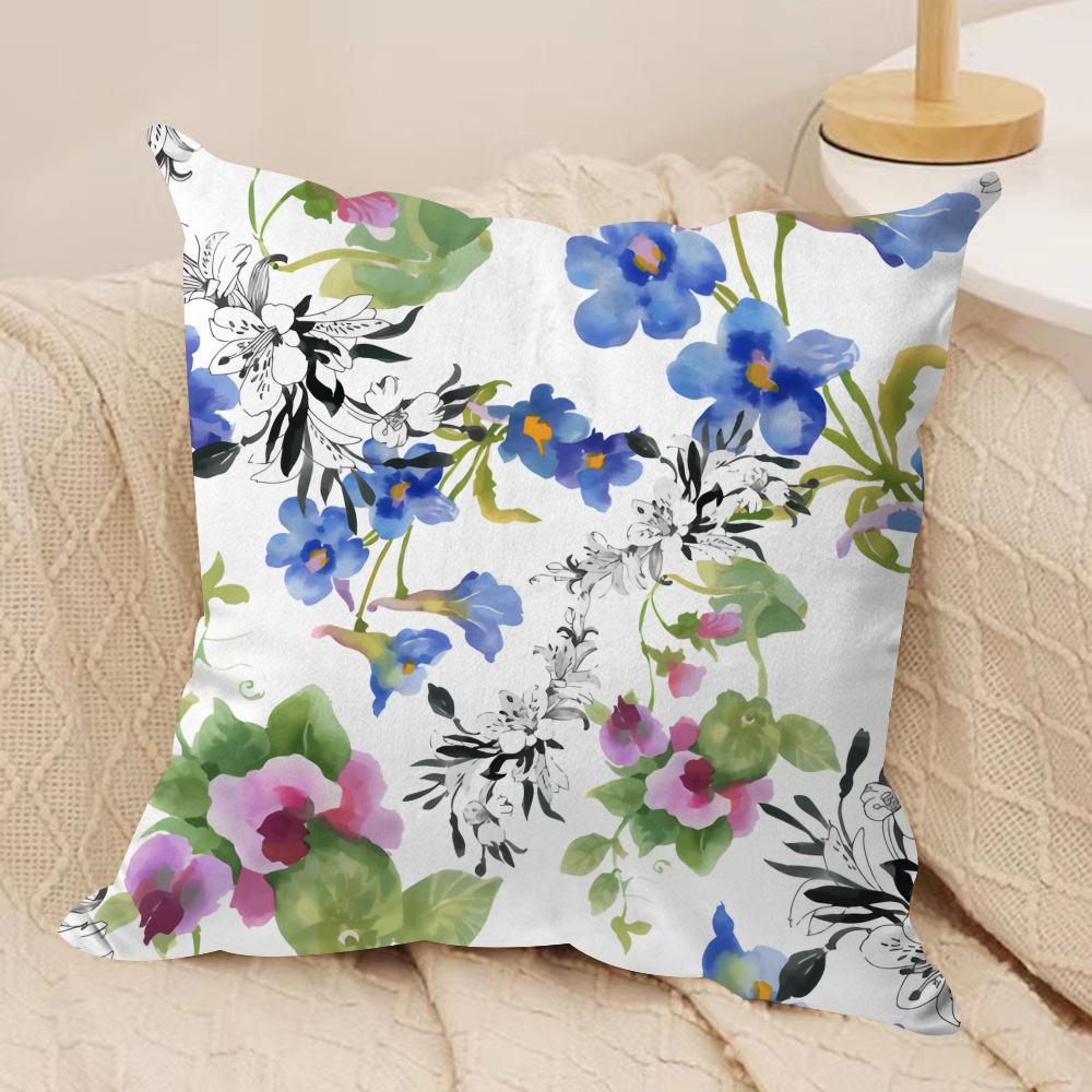 minimalist floral Art Cushion Cover Soft Plush Fabric DoubleSided Printed Cushion Covers for All Seasons Modern HomeDecor Gift