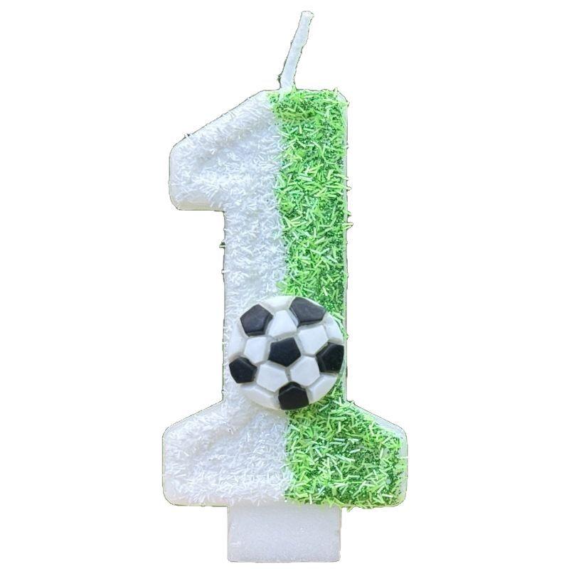 New Sports Football Digital Birthday Candle Cake Decoration First Birthday Celebration Handmade Digital Candle