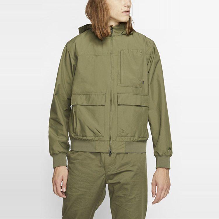 Nike Jackets Men's Green Hooded Moderate Workwear BV0976-222