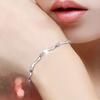 Women Faux Silver Crystal Bamboo Chain Bracelet Fashion Jewelry