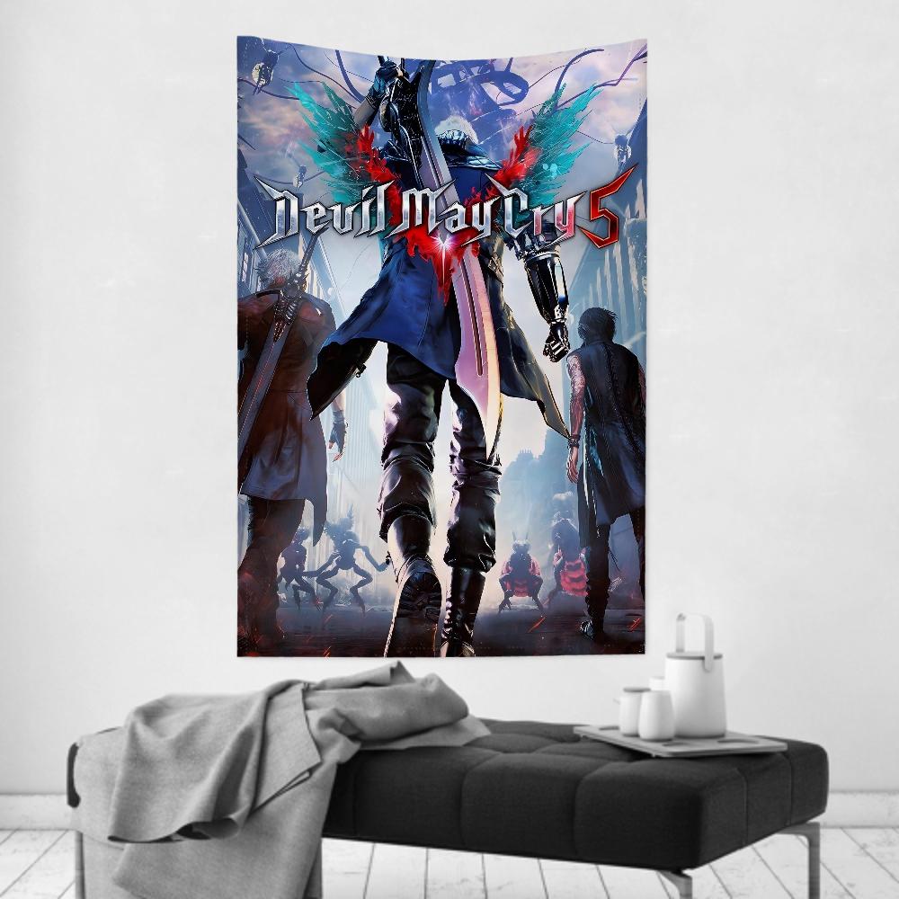 Game DDevil May Cry Tapestry Room Decor Wall Cloth Party Hanging Background Room Decor Baby Room